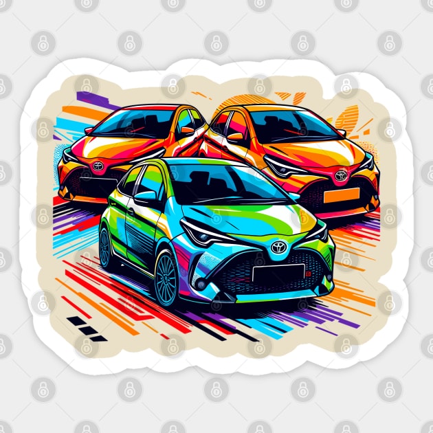 Toyota Yaris Sticker by Vehicles-Art